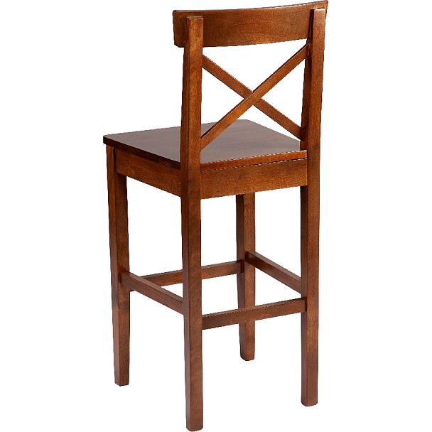 Комплект деревянных полубарных стульев с жестким сиденьем Бергольф Темный орех, 2 шт. - Вид 5