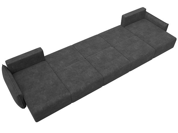 Диван п-образный Лига-051 НПБ МегаЛонг Велюр серый - Вид 10