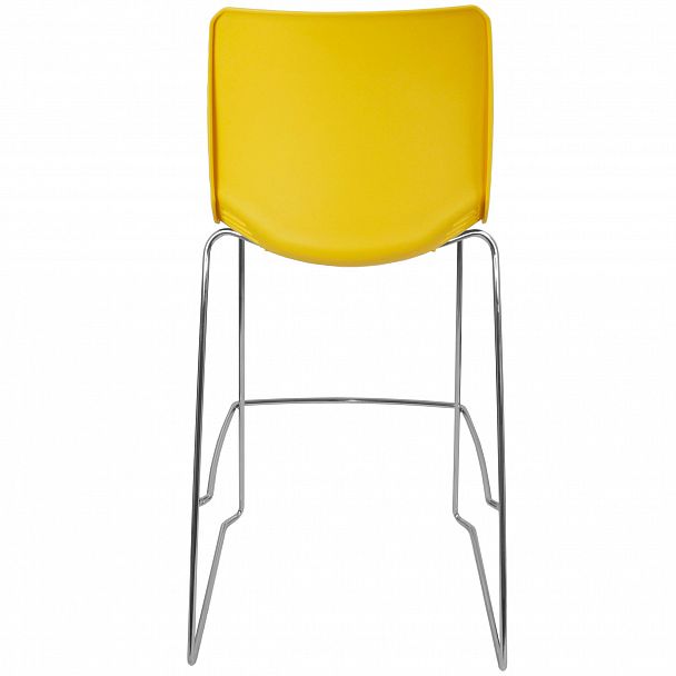 Стул Race (Пруток Барный) каркас Хром, желтый - Вид 4