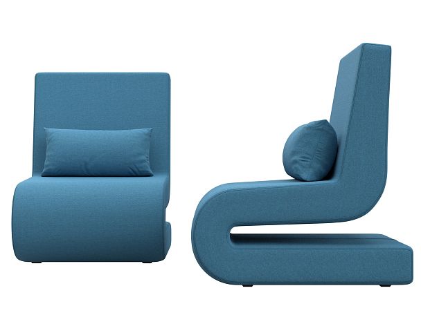 Кресло Волна (2 шт.) Рогожка голубой - Вид 2