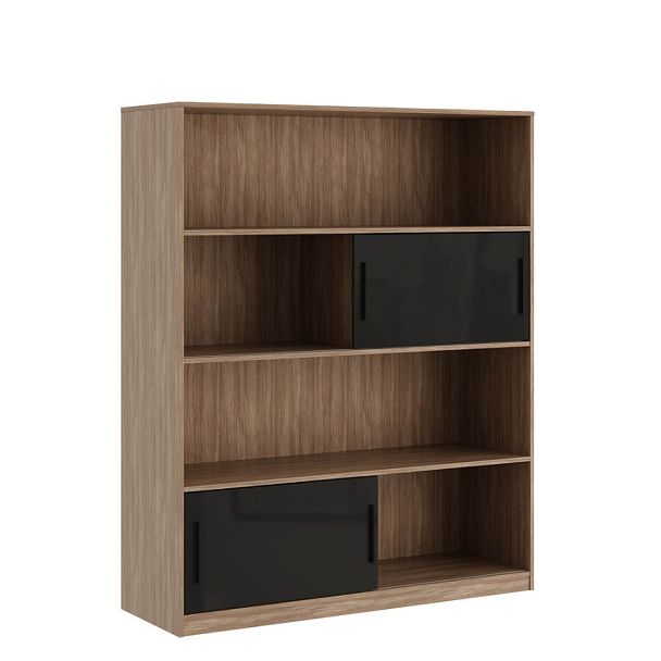 Стеллаж высокий, глянец Asti 135x45x165 дуб черный - Вид 1