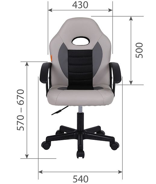 Кресло CHAIRMAN KIDS CH111 серый - Вид 4