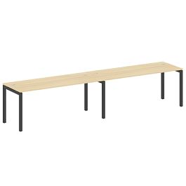 Metal System Quattro Р. ст. на 2 раб. места на П-образном м/к 50БП.СМ-2.5 Акация/Антрацит металл 3600*720*750 - Фото предпросмотра