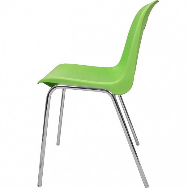 Стул Venezia (4 ножки) каркас хром, зеленый, стопируемый - Вид 2