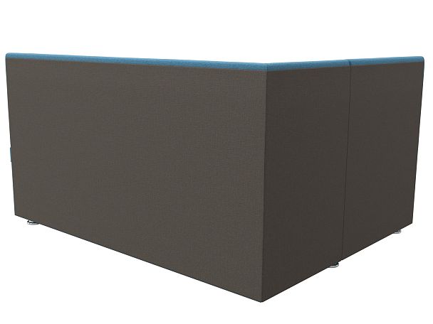 Диван кухонный угловой Уют левый угол Рогожка голубой - Вид 6