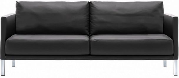 М-39 Левис 3-х местный диван (201*80*86) Орегон 16 черный "Мягкая мебель для кабинета" ТК-001812000237 черный - Вид 1