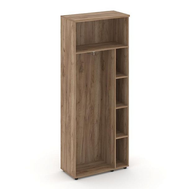 Стайл Проджект Гардероб широкий неглуб. SN.GB.E-003 Дуб Табак/Черный Ручки 796*400*1982 - Вид 2