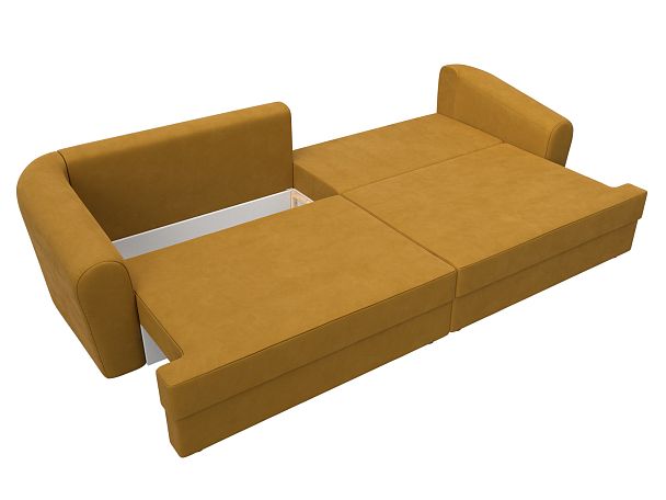 Диван прямой Милтон Велюр желтый - Вид 9