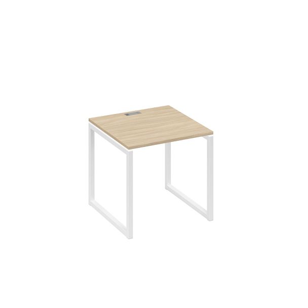 Стол письменный на металлокаркасе QUATTRO A4 А4 Б4 021 БП дуб скандинавский / металлокаркас белый - Вид 1