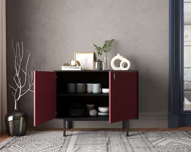 Комод с двумя дверками Emerson арт EM02/red/L - Вид 2