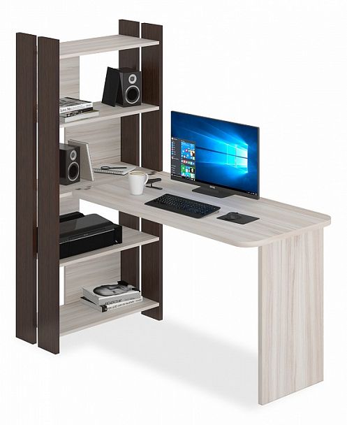 Стол компьютерный Домино Lite СТЛ-ОВ+С120Р Венге/Карамель - Вид 1