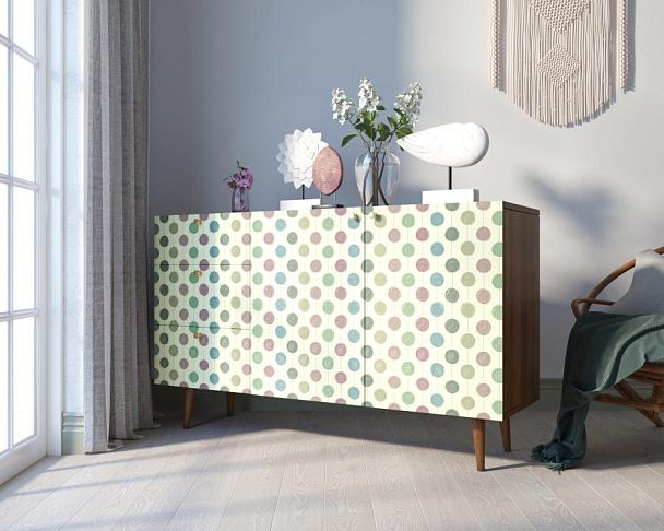 Комод Berber с двумя дверками и ящиками принт 24 арт BB17/Print_24 - Вид 3