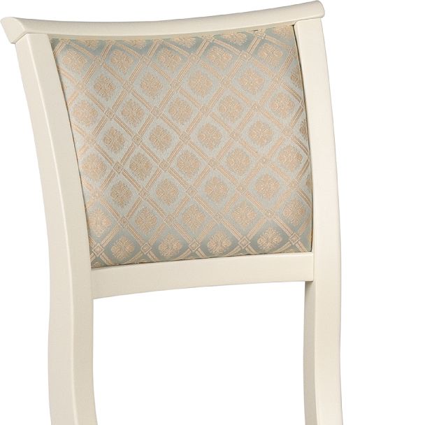 Комплект деревянных стульев с мягким сиденьем Камир Слоновая кость/Бирюзовый жаккард, 2 шт. - Вид 8