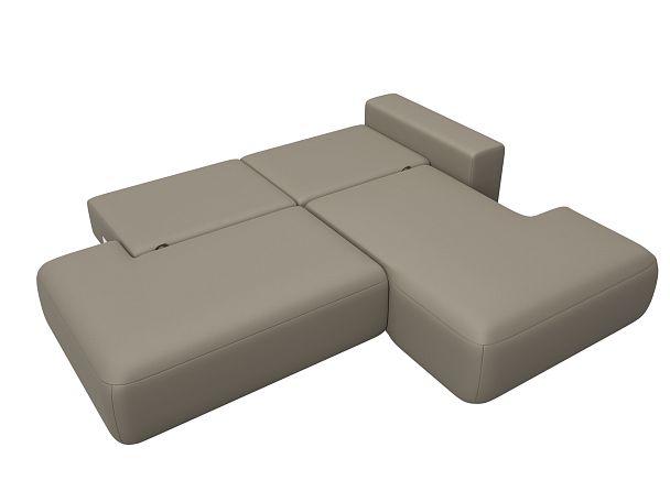 Диван угловой Лига-036 НПБ Модерн правый угол Экокожа бежевый - Вид 9