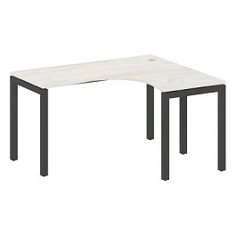 Metal System Quattro Стол криволинейный правый на П-образном м/к 50БП.СА-3 (R) Дуб наварра/Антрацит металл 1400*1200*750 - Фото предпросмотра