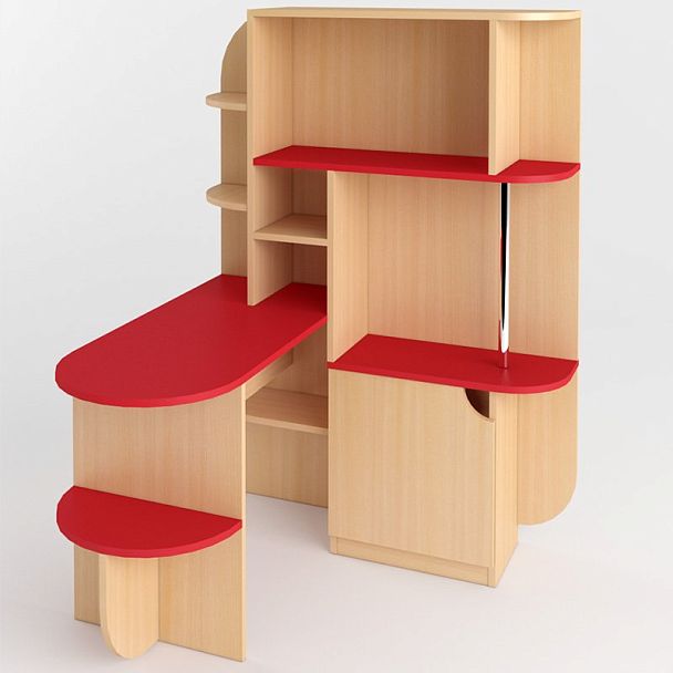 Стол-стеллаж Знайка, Цветной - Вид 1