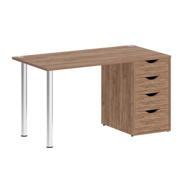 Home Office Стол письменный VR.SP-3-138.4 Дуб табак/Хром опоры 1380*720*750 - Вид 1