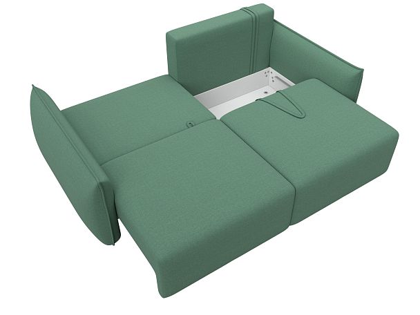 Диван прямой Лига-051 НПБ Рогожка зеленый - Вид 8