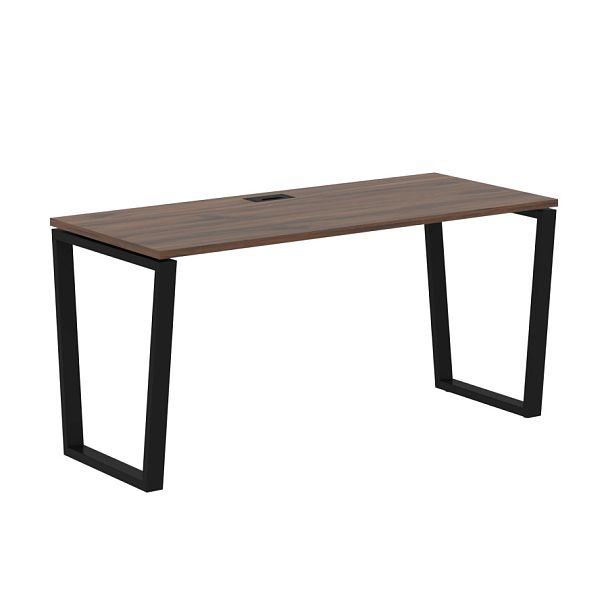 Стол прямой EVST 1567 Дуб Денвер тёмный/Черный 1560х670х750 EDIS - Вид 1