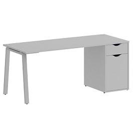 Home Office Стол письменный VR.SP-3-178.1.A Серый/Серый металл 1780*720*750 - Фото предпросмотра