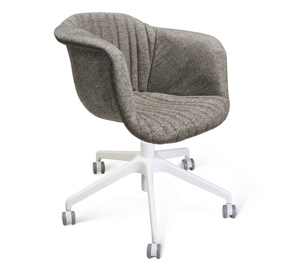 Стул подъемно-поворотный Sheffilton SHT-ST31-C1/S154 пепельный/белый - Вид 2