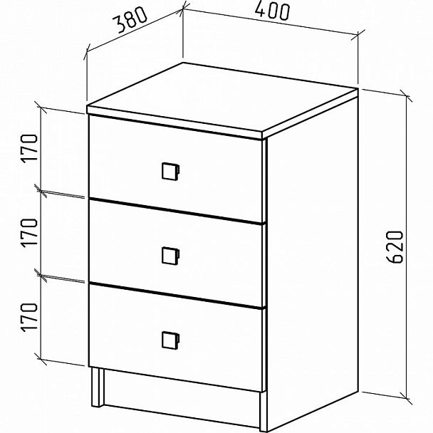Тумбочка Бостон-1 - Вид 3