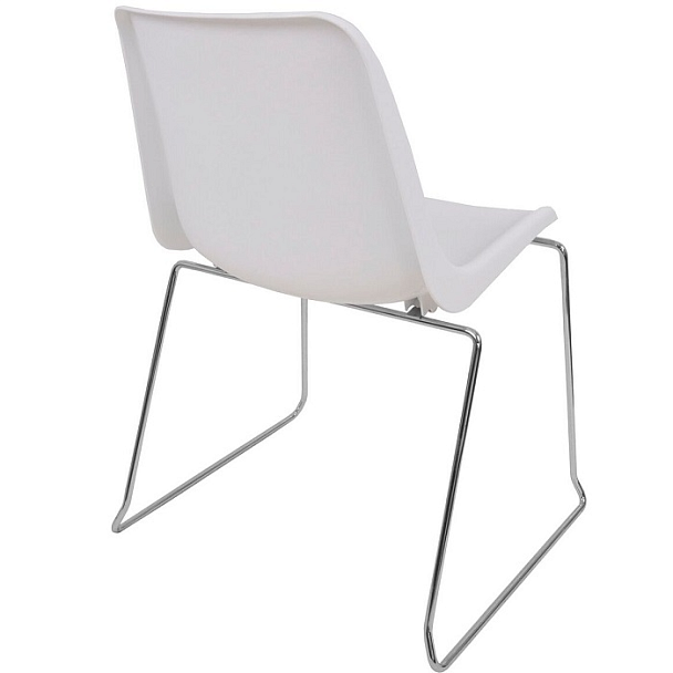 Стул Vicenza (пруток), каркас Хром, белый, РП+ИК, стопируемый - Вид 3