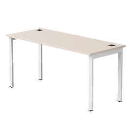 Стол прямой Everprof EVO на металлокаркасе 1580х670х755 мм Кашемир/Белый - Фото предпросмотра