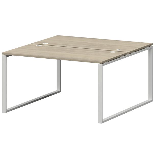 Бенч двойной на металлокаркасе СМС2-О-12К.149.Пр25 Кронберг/Белый 1200x1496x750 Смарт - Вид 1