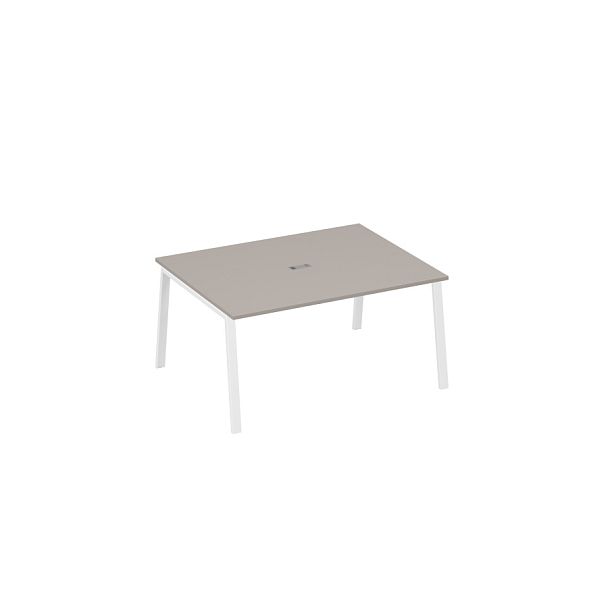 Стол 160 на металлокаркасе TRE для переговорной A4 А4 Б3 133 БП мокко премиум / металлокаркас белый - Вид 1