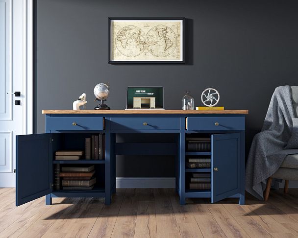 Большой рабочий стол "Jules Verne" JV02ETGB - Вид 3