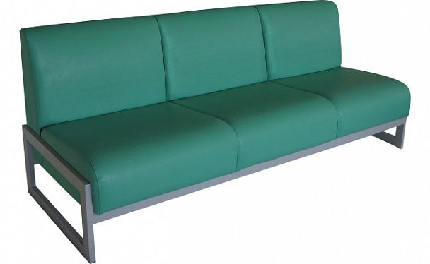 СИГМА Трехместная секция (189х69х78) экокожа зеленый "Диваны" ТК-002120400680 зеленый - Вид 1