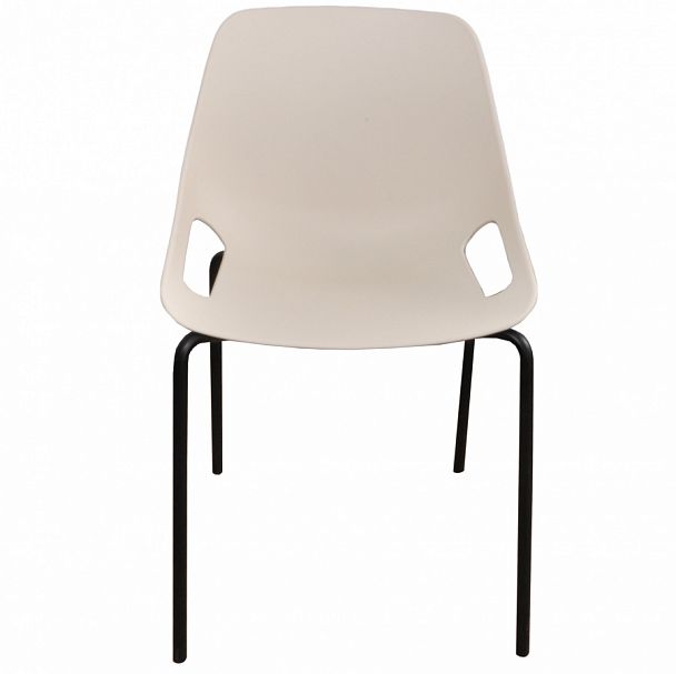 Стул Q5 (4 ножки) каркас черный, белый, стопируемый - Вид 1