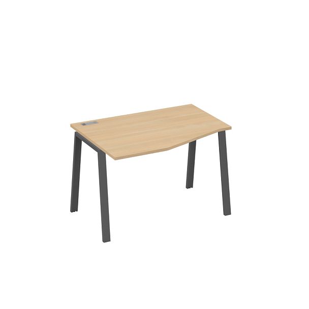 Стол эргономичный левый "Техно" на металлокаркасе TRE A4 А4 Б3 061 БП натуральный дуб / металлокаркас антрацит - Вид 1