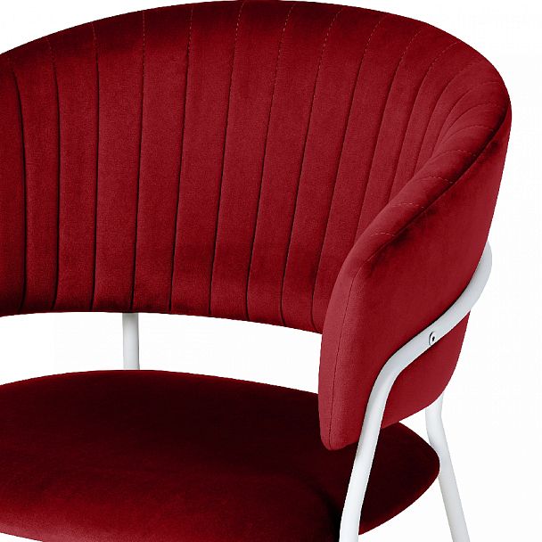 Комплект кухонных стульев Даксон бордовый велюр/белый, 3 шт. - Вид 6