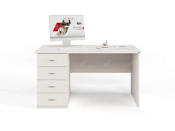 ЛАЙТ / LIGHT RLG008-14x7L Однотумбовый стол 140x70x75 Дуб Молочный - Вид 2