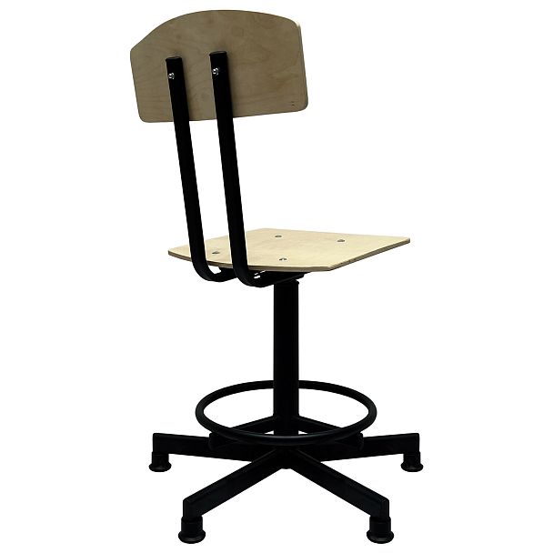 Стул кресло кассира, швеи, ресепшен РС37/РС67ЛФ, на винте, без подлокотников, фанера - Вид 6