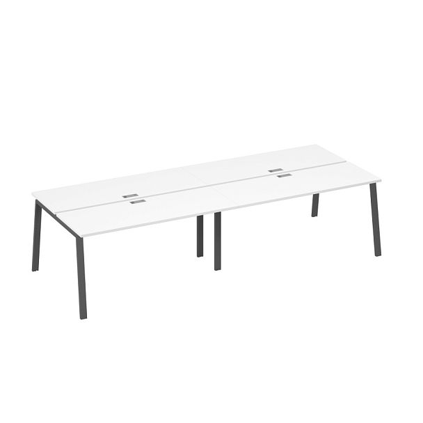 Рабочая станция на металлокаркасе TRE (4х160) A4 А4 Б3 172-2 БП белый премиум / металлокаркас антрацит - Вид 1