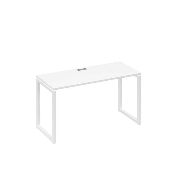 Стол письменный на металлокаркасе QUATTRO A4 А4 Б4 004 БП белый премиум / металлокаркас белый - Вид 1
