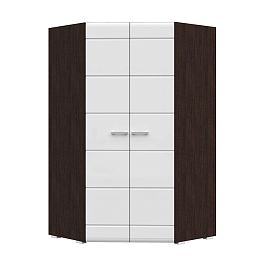 Вегас Шкаф угловой 2-х створчатый 1135*2000*1135 венге/белый глянец - Фото предпросмотра