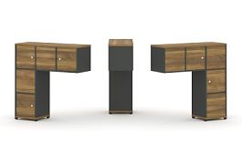 Concept Надставка низкая CN.DNN-007 Сандал Янтарный/Антрацит/Металл Антрацит 1099*365*1130 - Фото предпросмотра