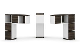 Concept Надставка низкая CN.DNN-003 Дуб Мали/Белый Бриллиант/Металл Черный 1099*365*1130 - Фото предпросмотра