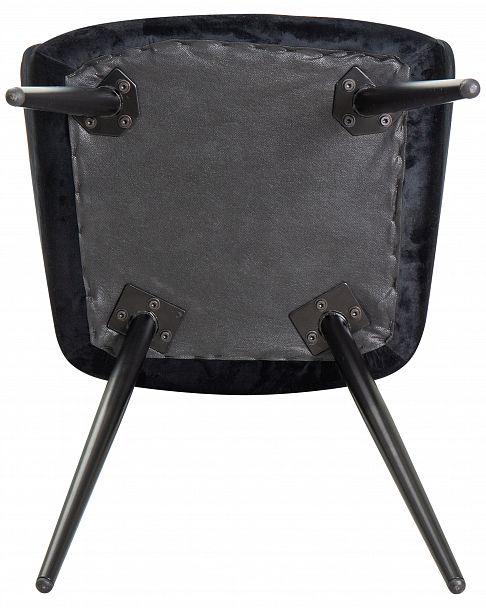 Стул обеденный DOBRIN ROBERT (черные матовые ножки, велюр V108-77 Чёрный) - Вид 9