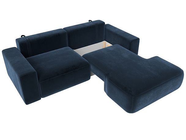 Диван угловой Лига-036 НПБ Классик правый угол Велюр синий - Вид 7