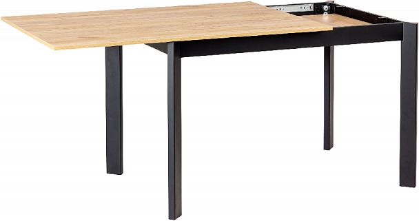 Стол деревянный кухонный раскладной Стил 120(170)*80 Дуб Крафт золотой/Черный - Вид 4