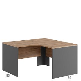 Стол эргономичный левый Tess 140x140x75 дуб крафт золотой - Фото предпросмотра