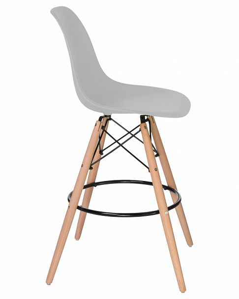 Стул барный DOBRIN DSW BAR (ножки светлый бук, цвет сиденья светло-серый (GR-01)) - Вид 2