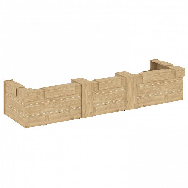 Ресепшн П-образный "Onix" O.R-K-38 тиквуд светлый - Вид 2