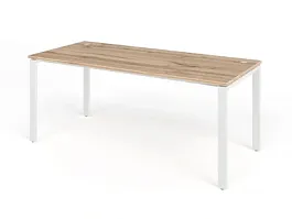 TANDEM RTD071-MK-180-V Стол прямой на металлокаркасе ун-й 1800х800х750 Вотан/Белый - Фото предпросмотра