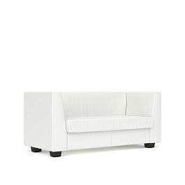 Диван 2-местный Миларго экокожа белая CN2 - Фото предпросмотра